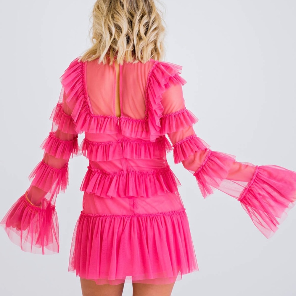 Karlie pink tulle dress
